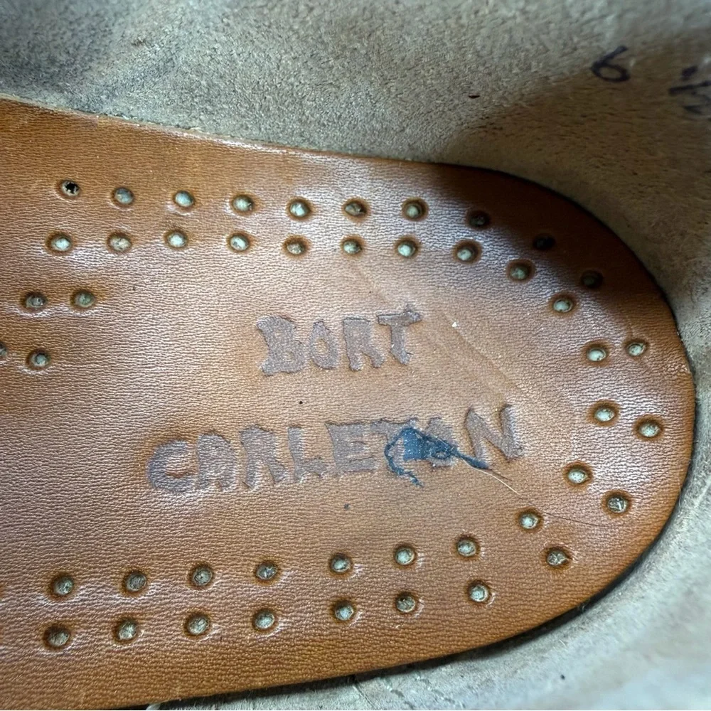 Vintage Bort Carleton Shoes Tan Brown‎ Leather Shoes Women's 6.5 lace up